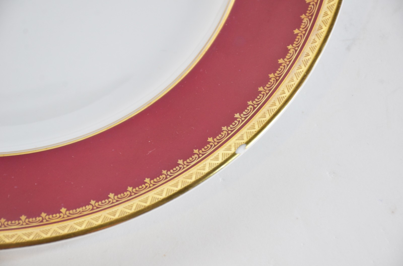 Serviço de jantar de porcelana Rosenthal borda bordeaux e guirlandas... - foto 8 de 8