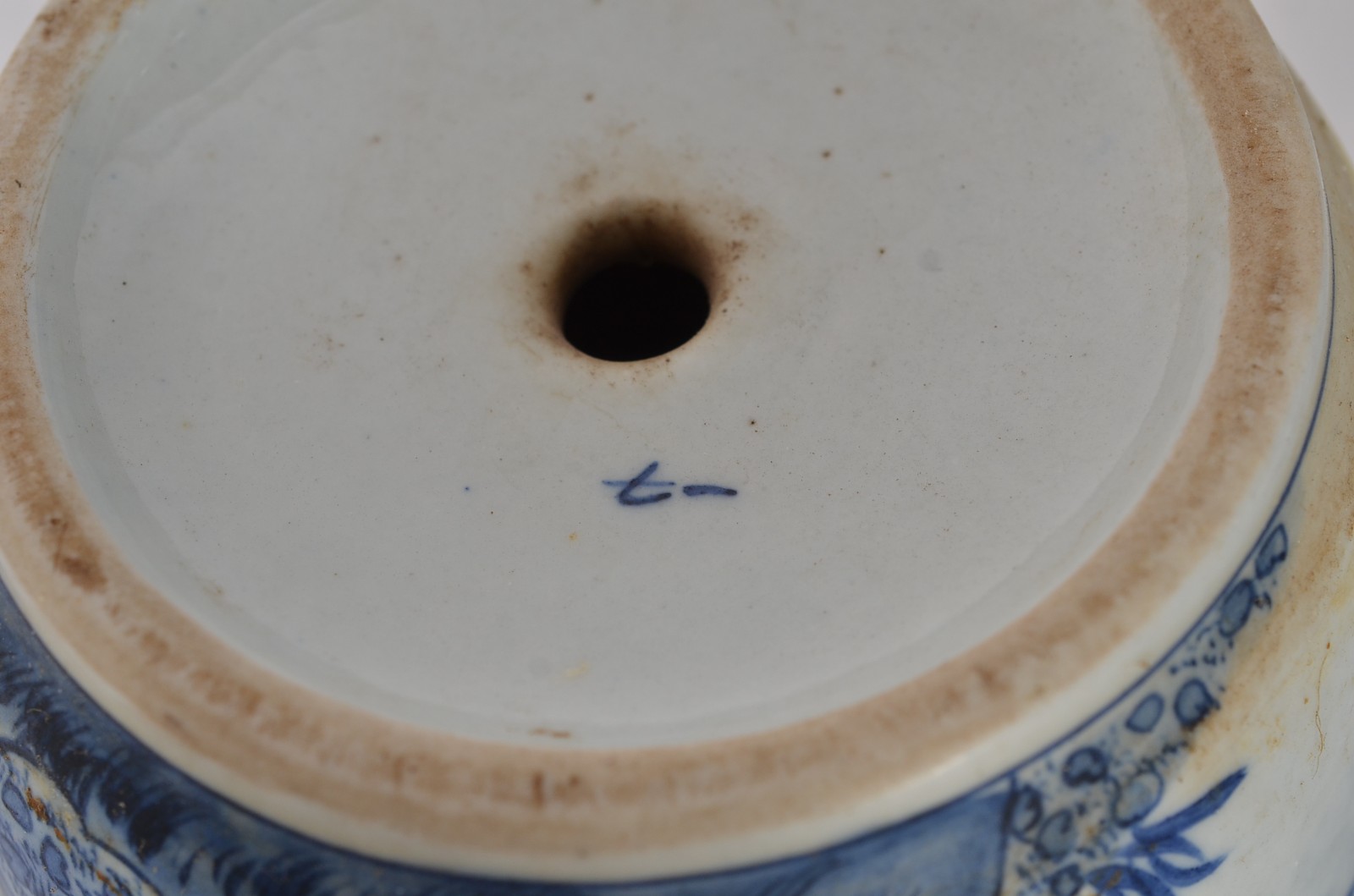 Cinco cachepots redondos de porcelana oriental azul e branca (2 sem... - foto 7 de 11