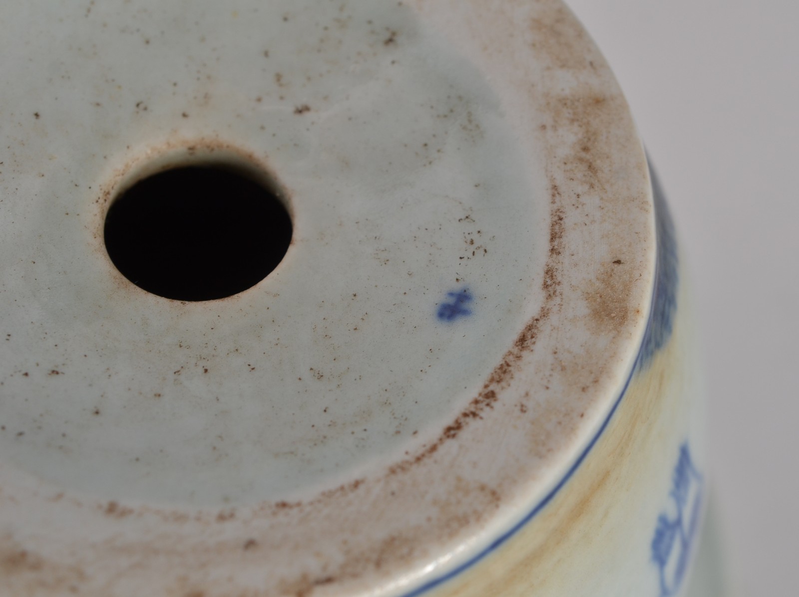 Cinco cachepots redondos de porcelana oriental azul e branca (2 sem... - foto 8 de 11