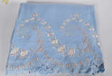 Conjunto de dois lençóis  de linho azul com flo... - Conjunto de dois lençóis  de linho azul com flores e 2 fronhas  - Lygia Mattos.