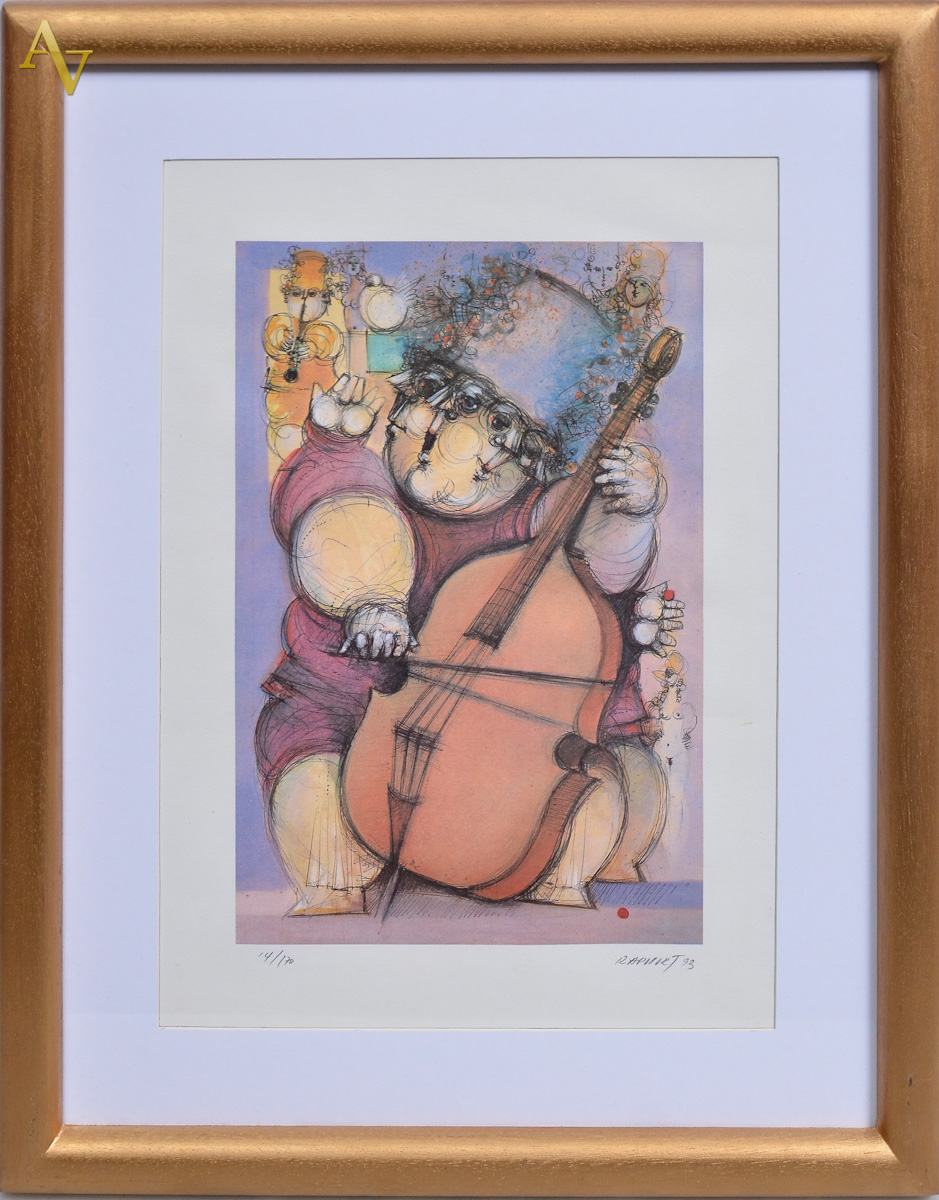 RAPOPORT -Musicista - Serigrafia - 14/170 - med. 25 x 38.