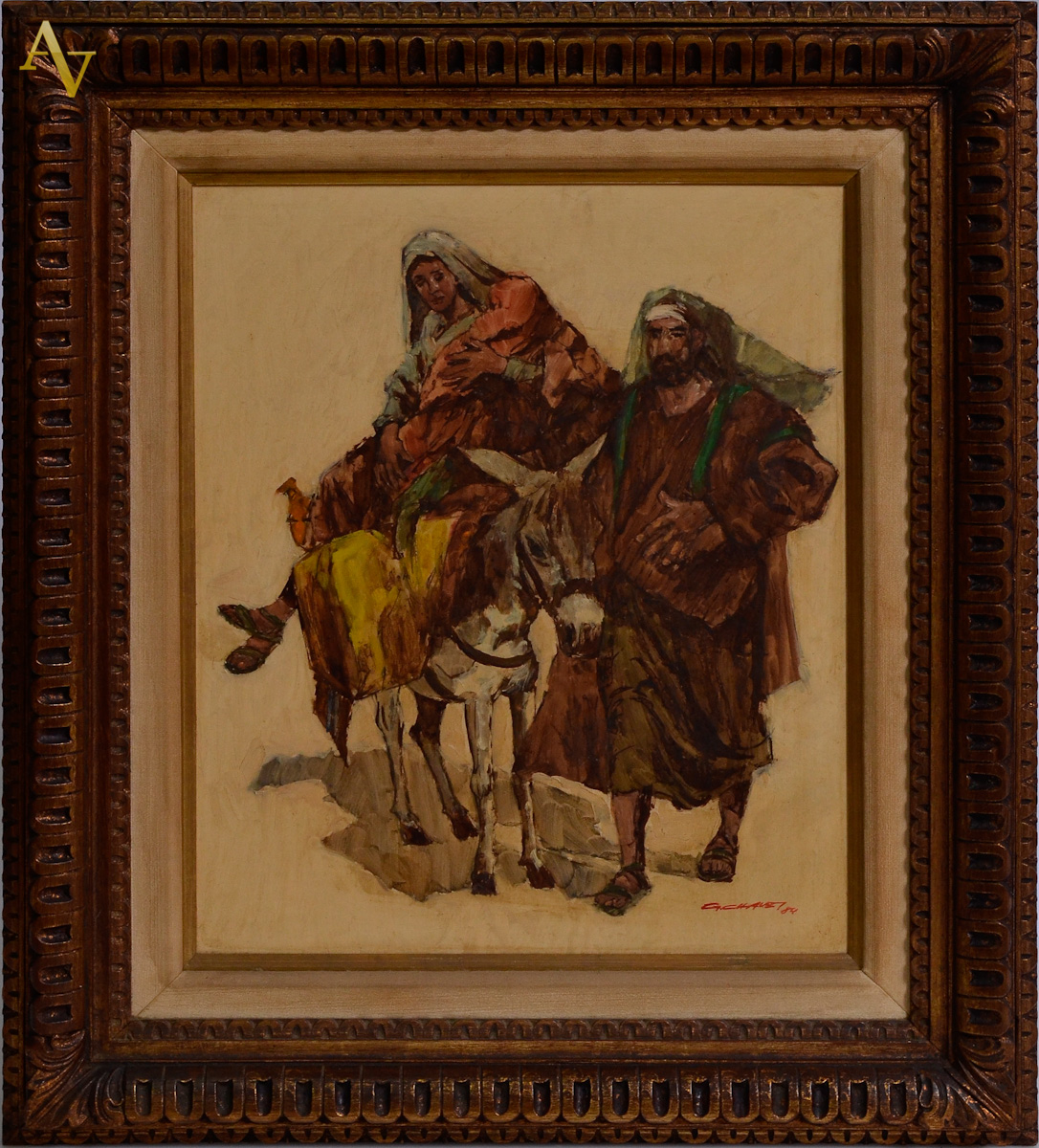 GLAUCO CHAVES - Cena biblica - ose - 38 x 45..