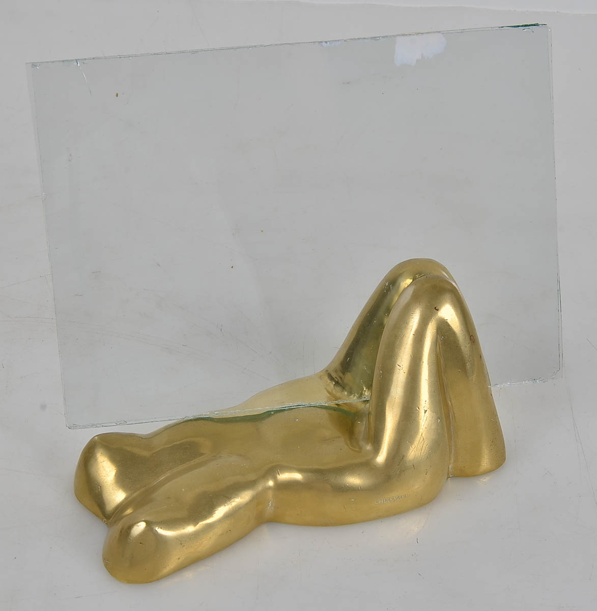 PIETRINA CHECACCI - Porta retratos com escultura de bronze , alt...