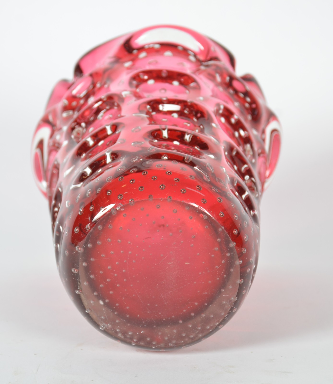 Vaso de murano italiano na cor rubi. - foto 6 de 6