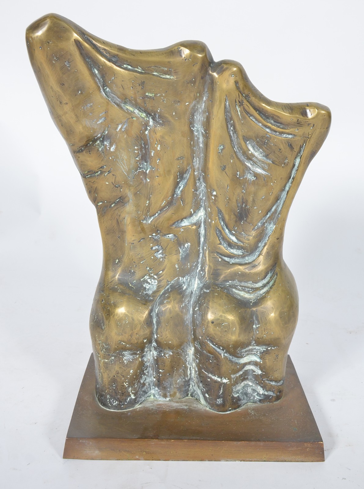 Escultura de bronze representando torsos, base de metal. - foto 5 de 5
