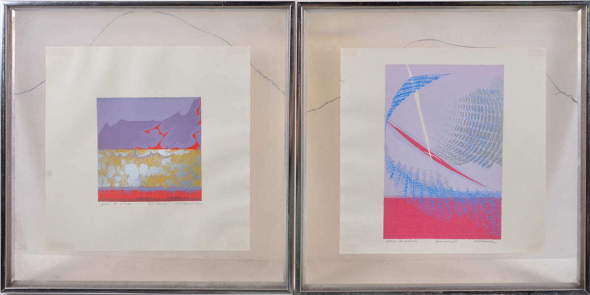 FAYGA OSTROWER - Par de serigrafias -P.A. - a) Anunciação, 27 x 18 b)...