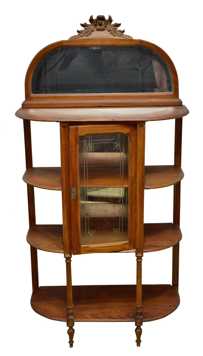 Movel porta bibelo c/ 4 prateleiras,vitrine central c/ porta vidro e...