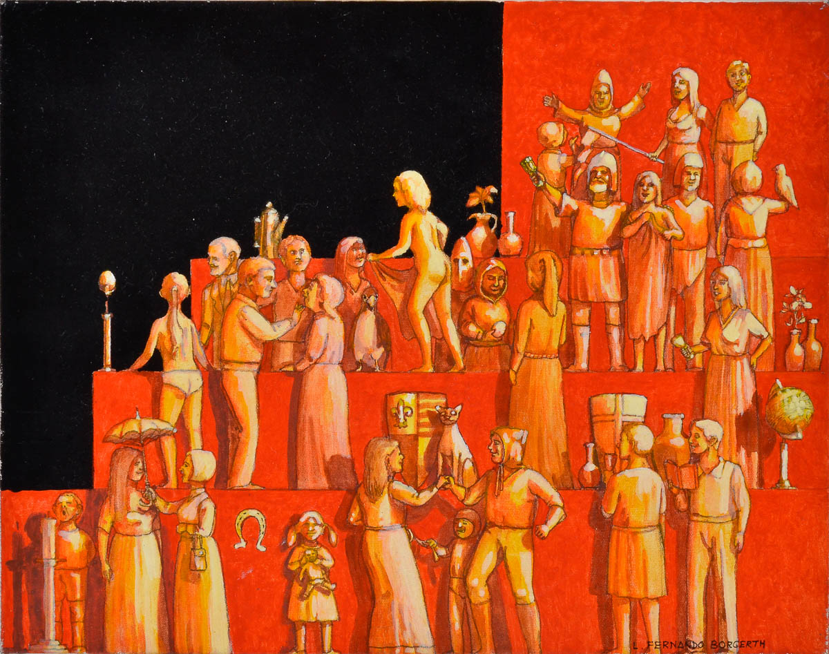 BORGERTH - No vermelho - ost - 24 x 19.
