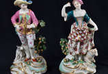 Casal em porcelana dresden alt. 19cm - Casal em porcelana dresden alt. 19cm