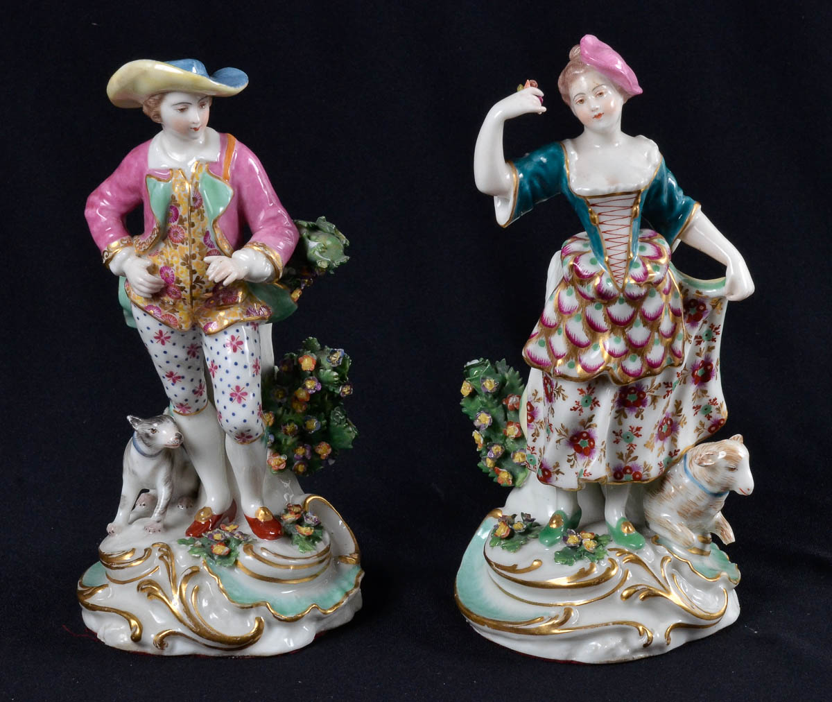 Casal em porcelana dresden alt. 19cm