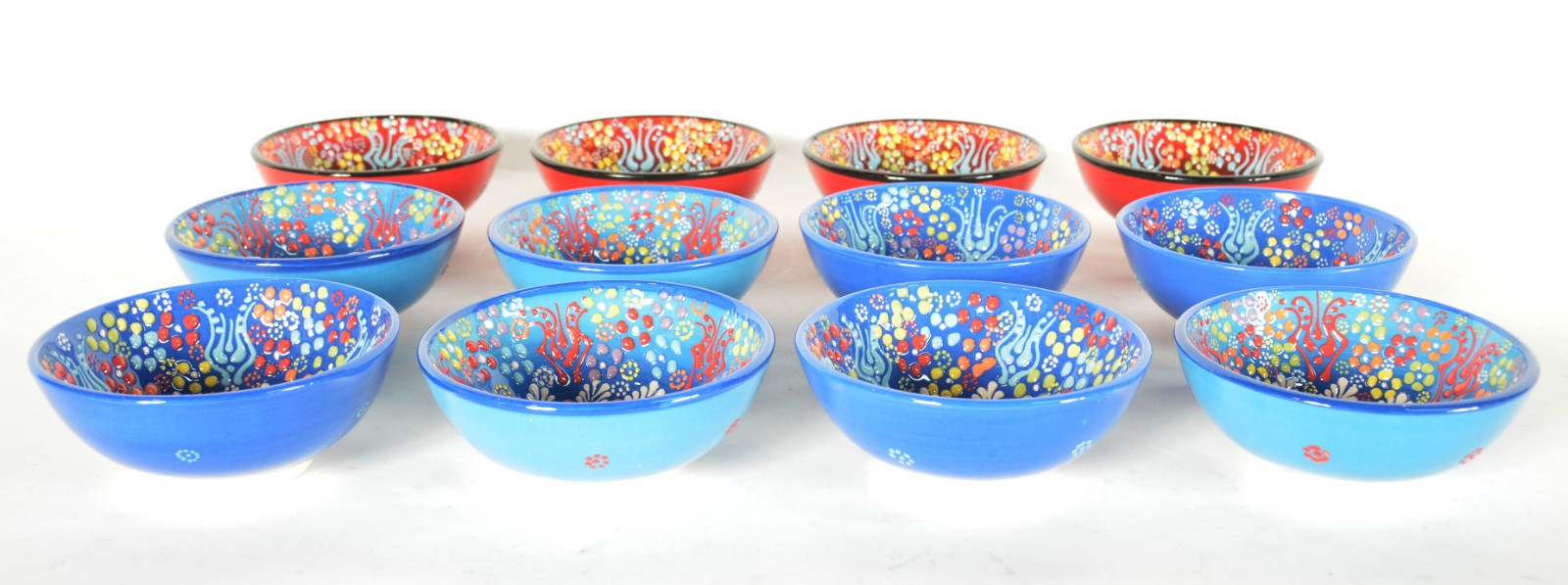 Doze bowls de cerâmica espanhola pintados á mão com guirlandas... - foto 2 de 5