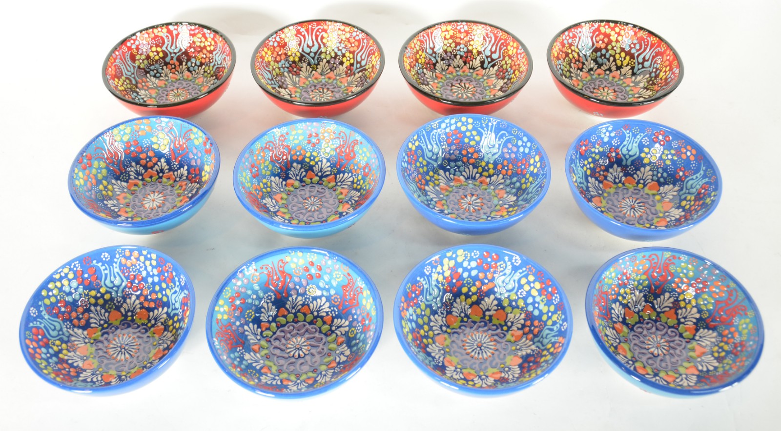 Doze bowls de cerâmica espanhola pintados á mão com guirlandas... - foto 3 de 5
