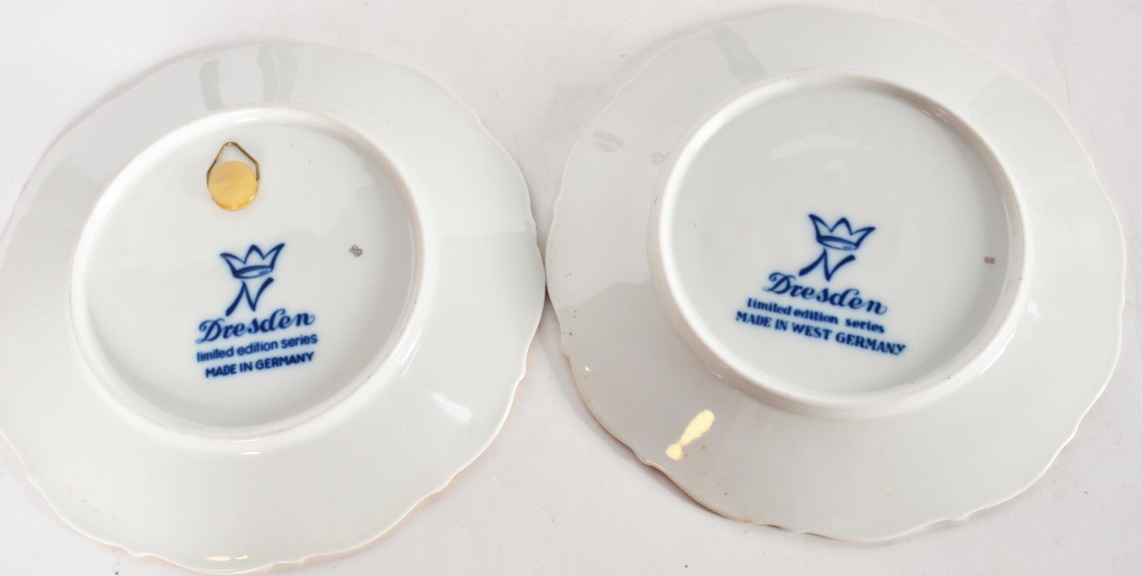 Quatro pratos de porcelana alemã de Dresden, edições limitadas, com... - foto 3 de 6