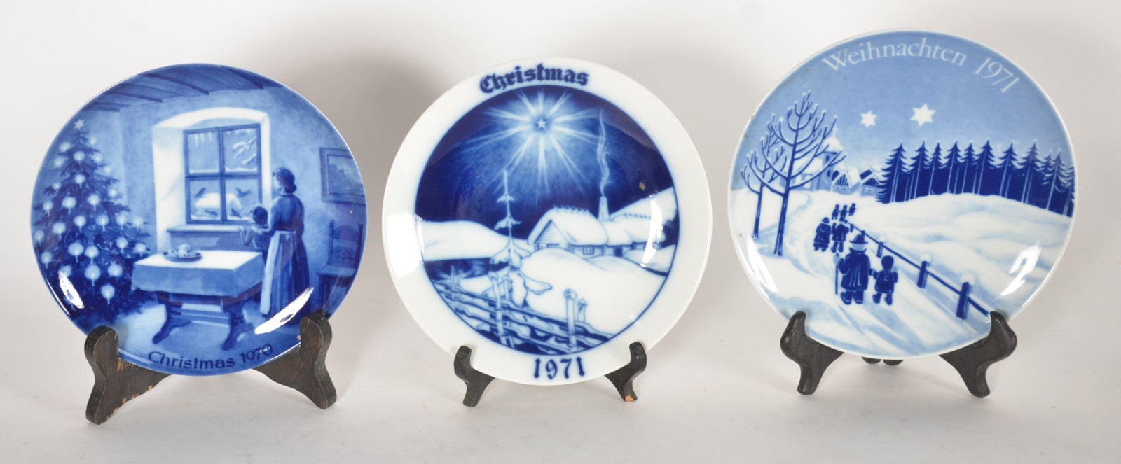 Cinco pratos de porcelana alemã, edições comemorativas decorados com... - foto 2 de 10