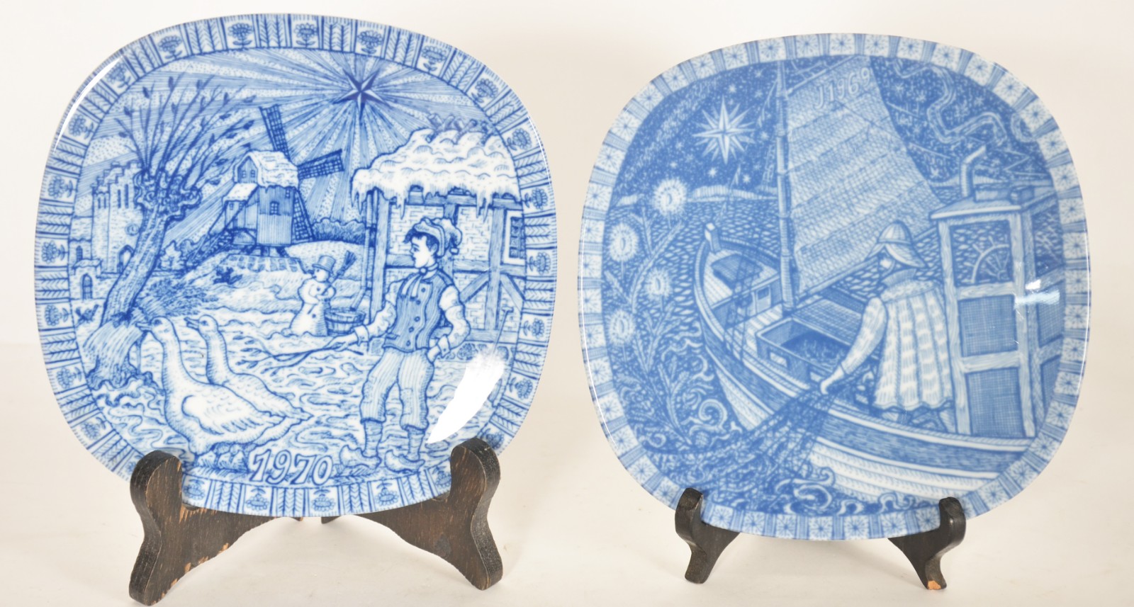 Quatro pratos de porcelana sueca, edições limitadas, comemorativos ao... - foto 2 de 8