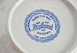 Quatro pratos de porcelana sueca, edições limit... - Quatro pratos de porcelana sueca, edições limitadas, comemorativos ao dia dos pais e das mães, decorados com cenas do cotidiano em azul e branco.