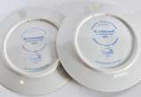 GOEBEL,  - Quatro pratos de porcelana alemã Goebel feitos pelo artista M.J.Hummel em edições anuais, decorados com figuras de crianças em policromia, e datados d