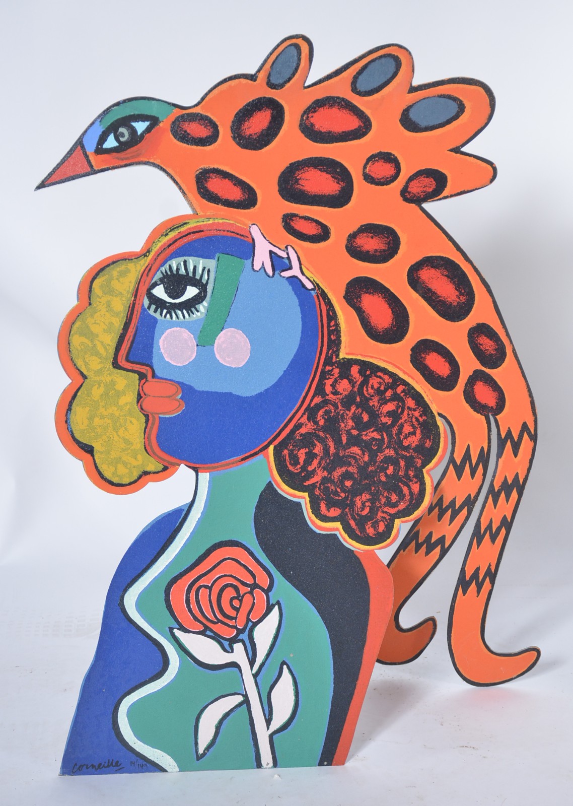 Corneille (1922-2010), Femme et d'oiseaux Exotiques - foto 1 de 2