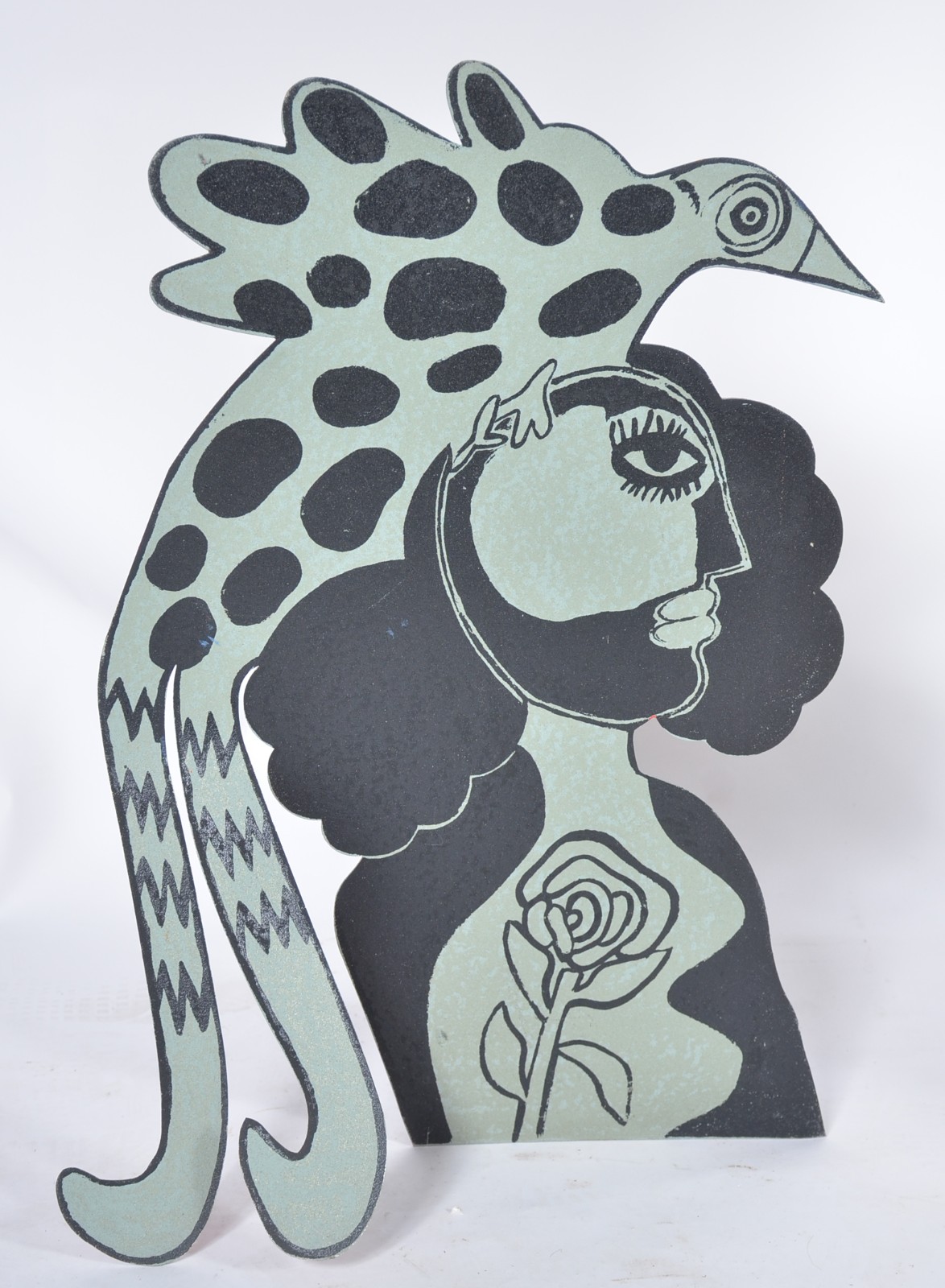 Corneille (1922-2010), Femme et d'oiseaux Exotiques - foto 2 de 2