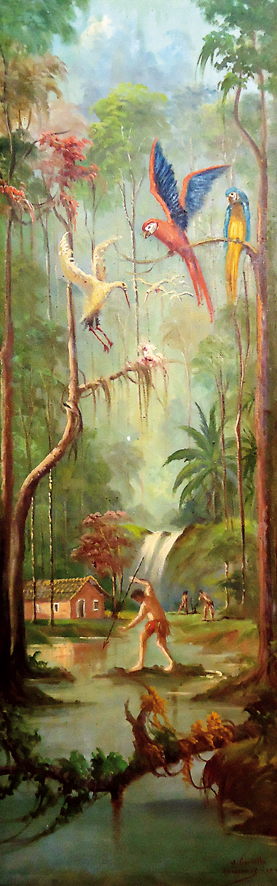J. CARVALHO - Paisagem amazônica -dat.1945 - ost - 1,50 x 50