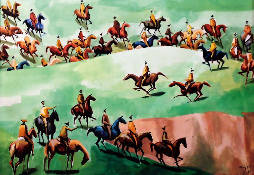 CARYBÉ - Cavalgada - vinil - 37 x 52.