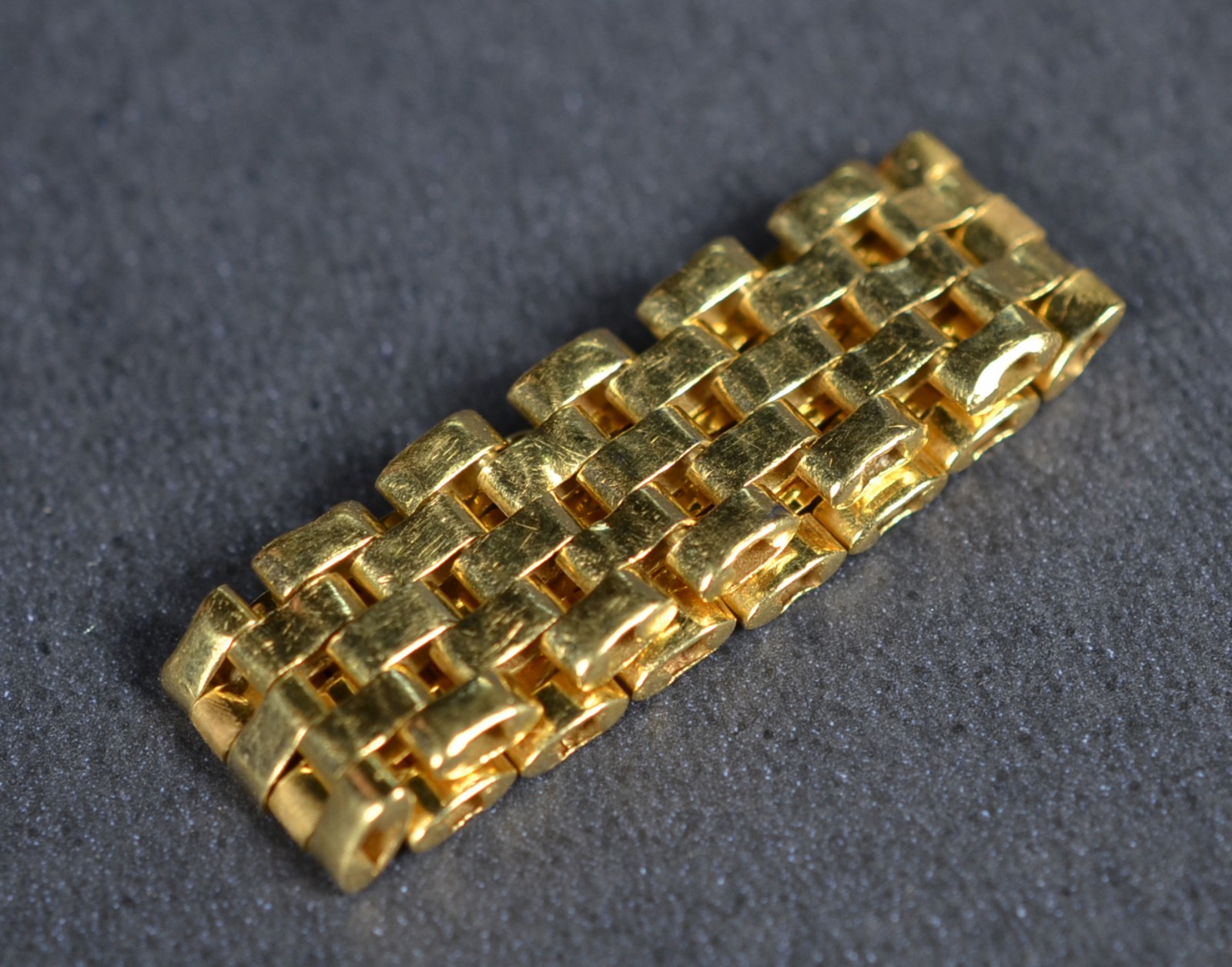 Anel de ouro 18k., contraste 750 modelo malha maleável, aro 16. (Por... - foto 4 de 4
