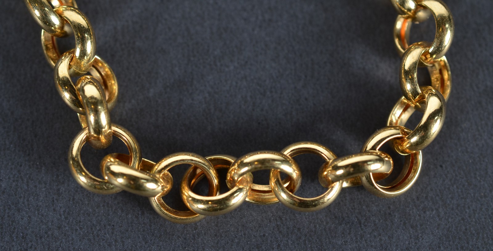 Pulseira de ouro 18k., contraste 750, modelo elos portugueses. (Por... - foto 1 de 4
