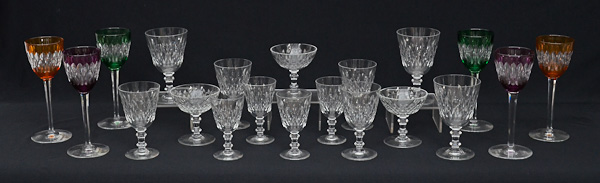 BACARAT -Belissimo servico de cristal frances lapidado, marcas da...