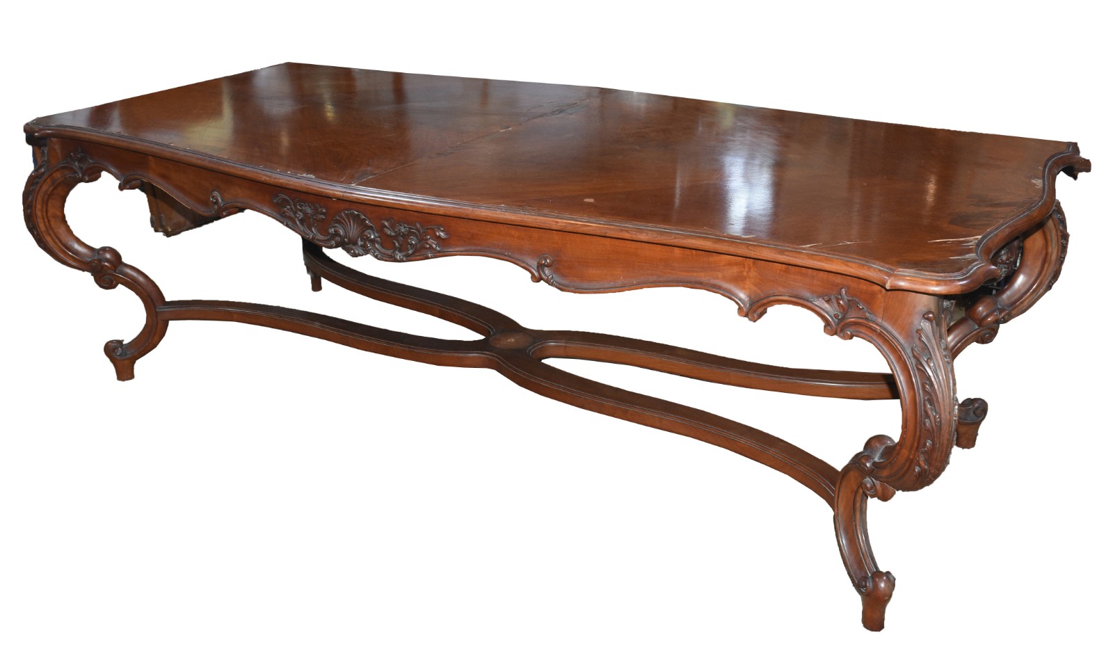 Mesa de jantar de madeira nobre. Acompanham 8 cadeiras com 2 tabuas... - foto 2 de 10