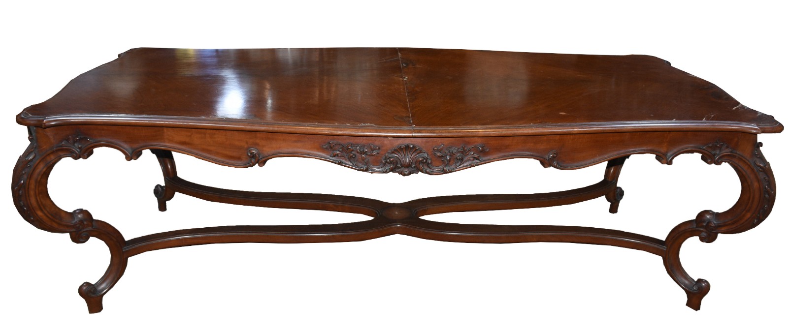 Mesa de jantar de madeira nobre. Acompanham 8 cadeiras com 2 tabuas... - foto 3 de 10