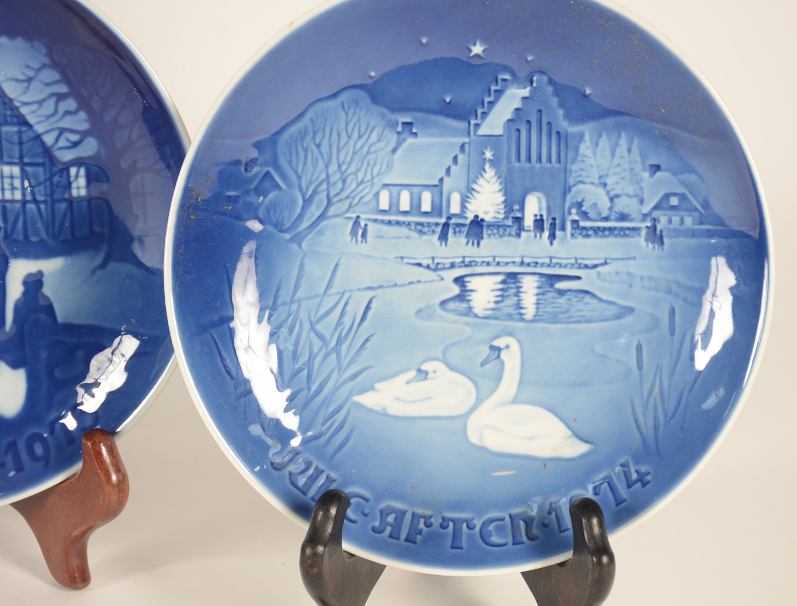 Cinco pratos de porcelana dinamarquesa Copenhagen e uma norueguesa... - foto 2 de 12