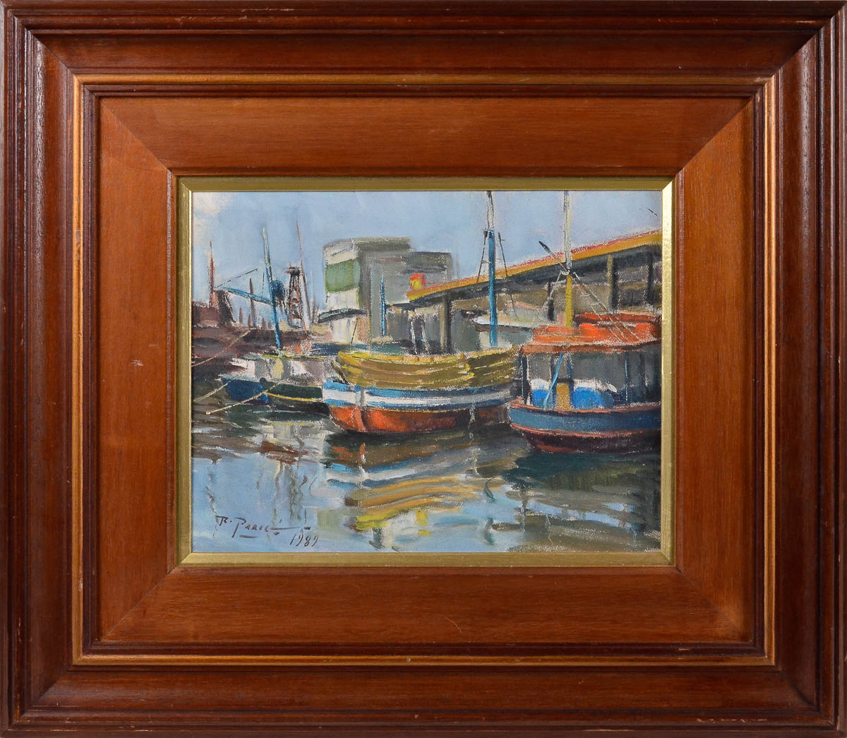 ROBERTO PARAGÓ -traineiras na Ponta DÁreia - ost - 27 x 35 cm.