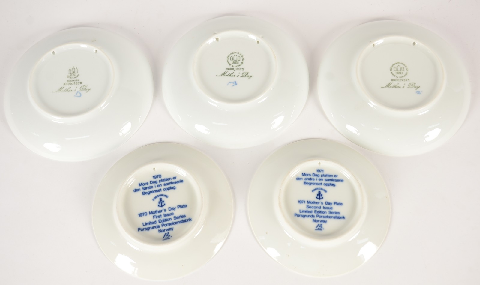 Cinco pratos de porcelana europeia comemorativos do dia das mães... - foto 3 de 8