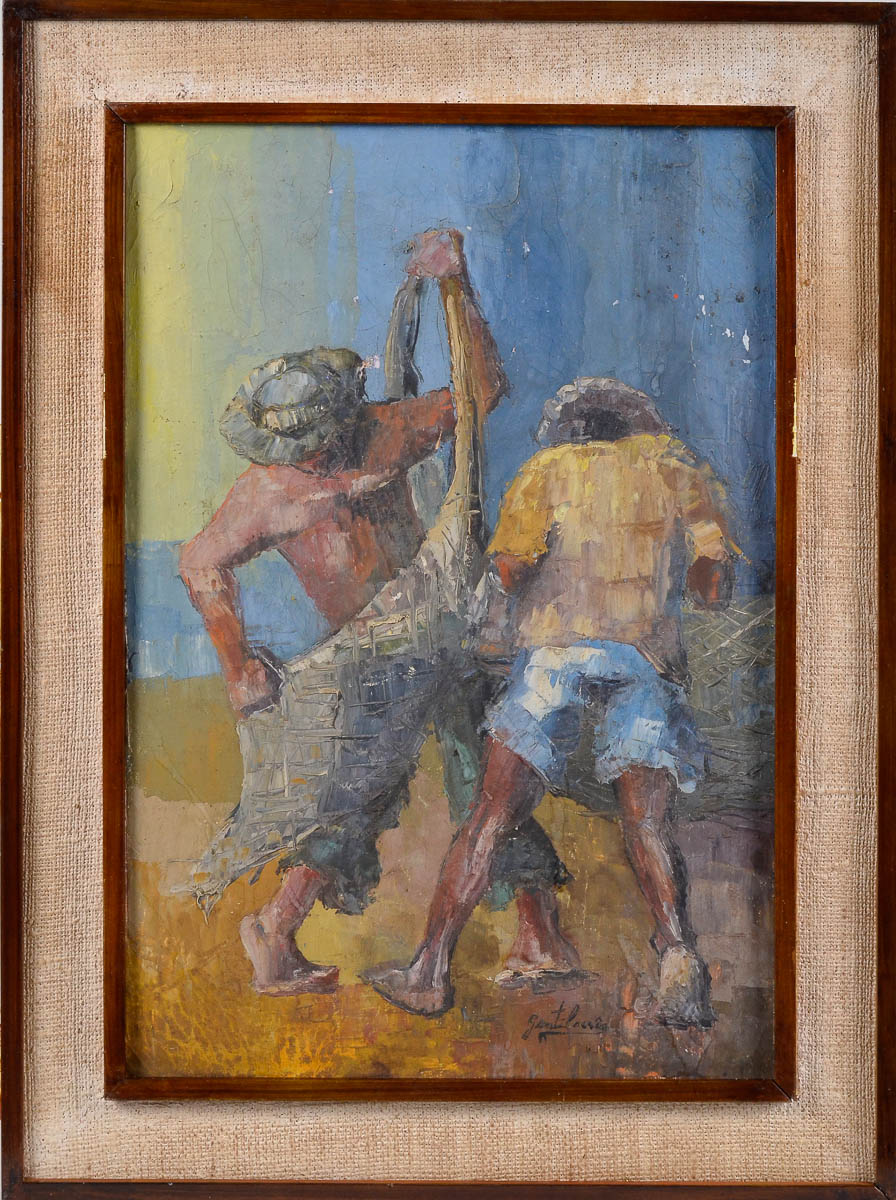 GENTIL CORREA - pescadores - ost - 55 x 48 cm.