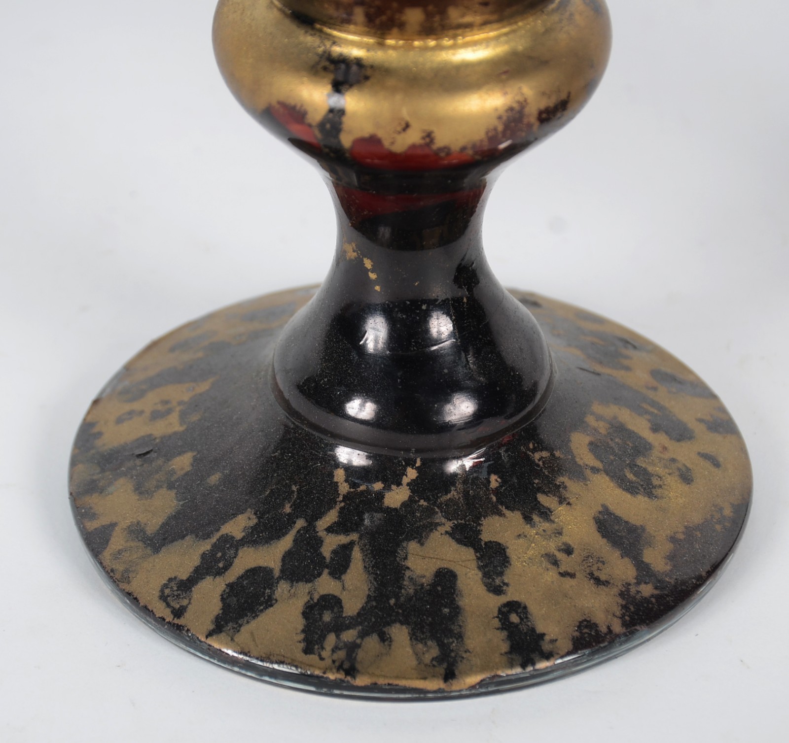 Par de vasos de vidro decorativo pintado. Pequenas partes descascando. - foto 6 de 8