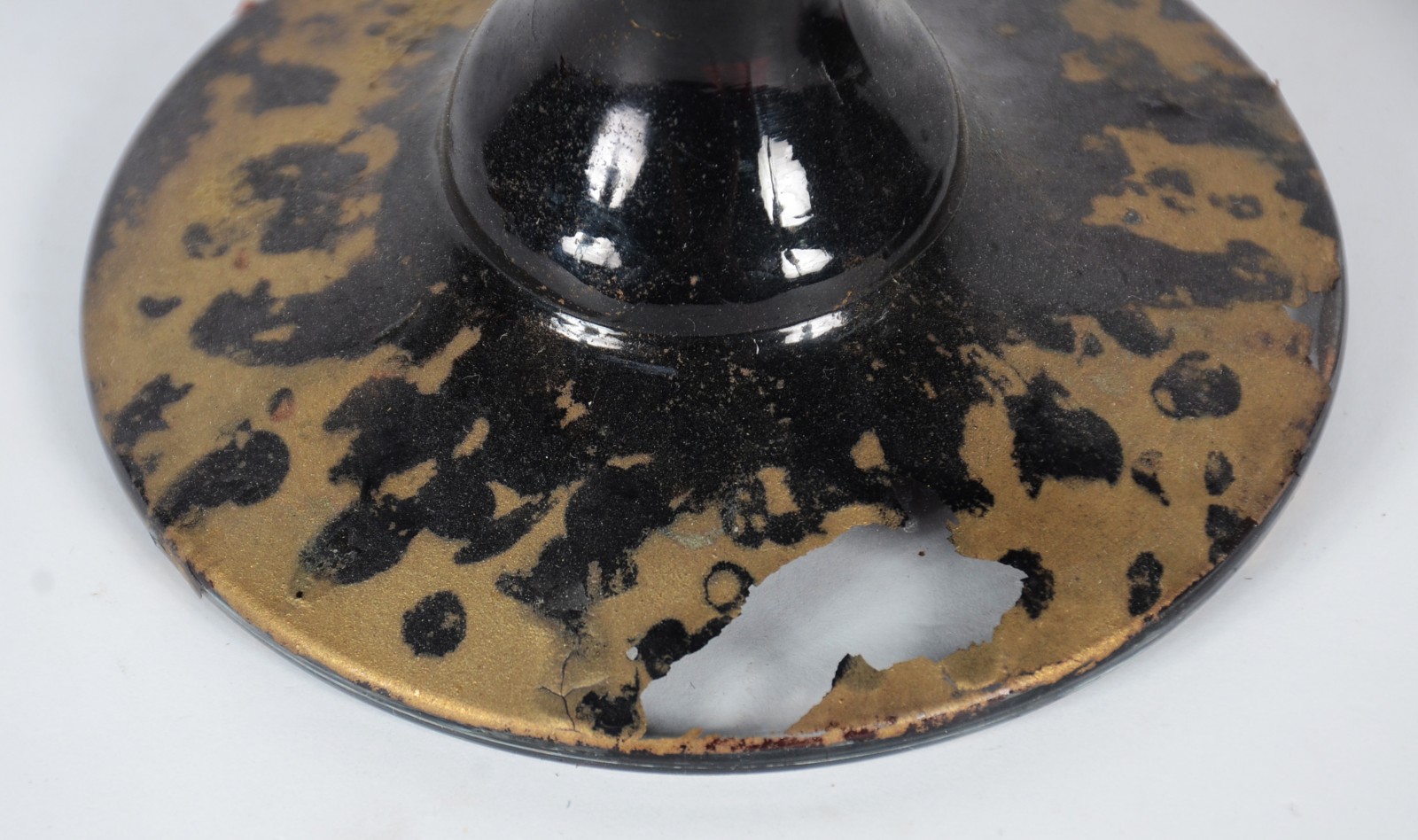 Par de vasos de vidro decorativo pintado. Pequenas partes descascando. - foto 8 de 8