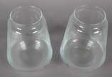 Par de vasos em demi cristal liso. - Par de vasos em demi cristal liso.