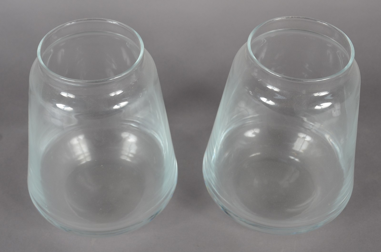 Par de vasos em demi cristal liso. - foto 2 de 4