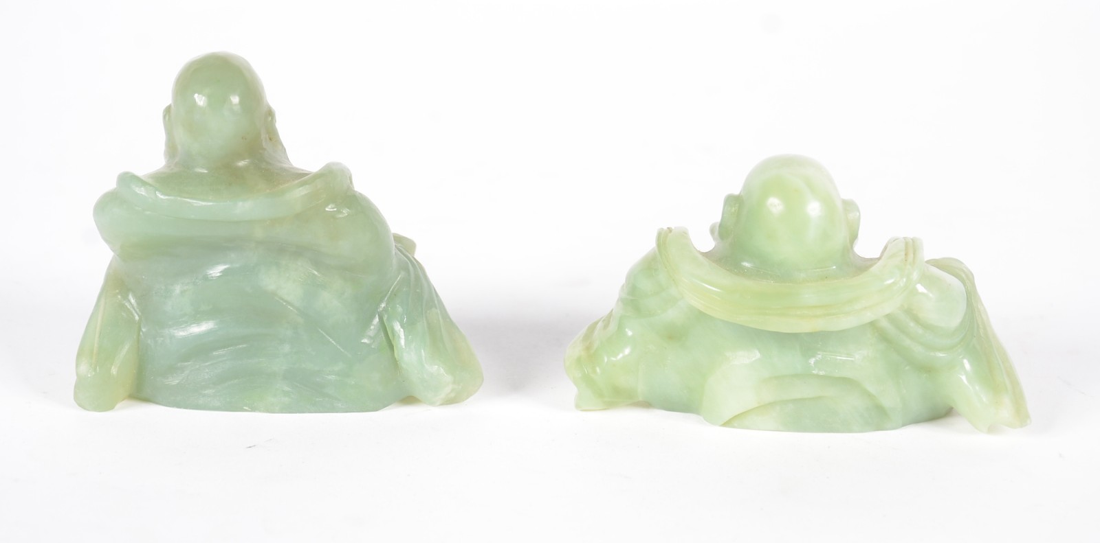Duas esculturas de jade representando figuras de Buda. - foto 5 de 6