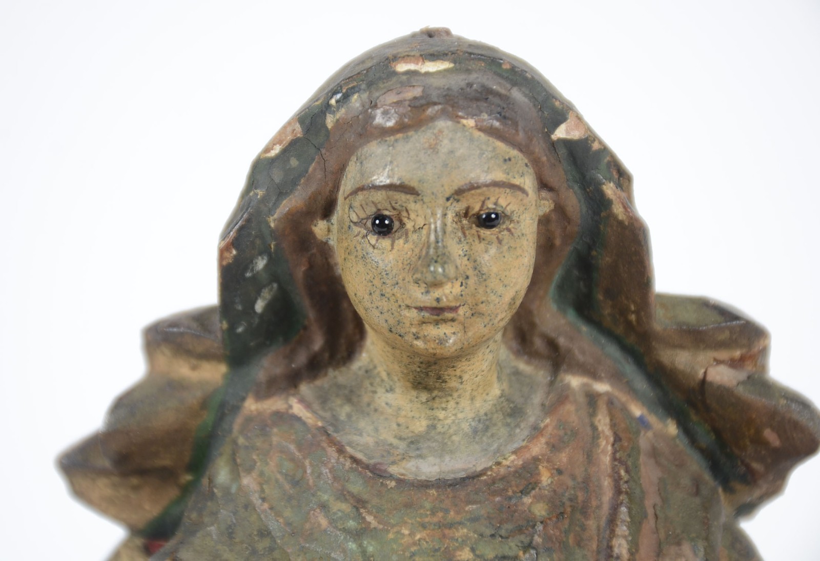 Nossa Senhora da Conceição - Imagem de madeira policromada, olhos de... - foto 6 de 9