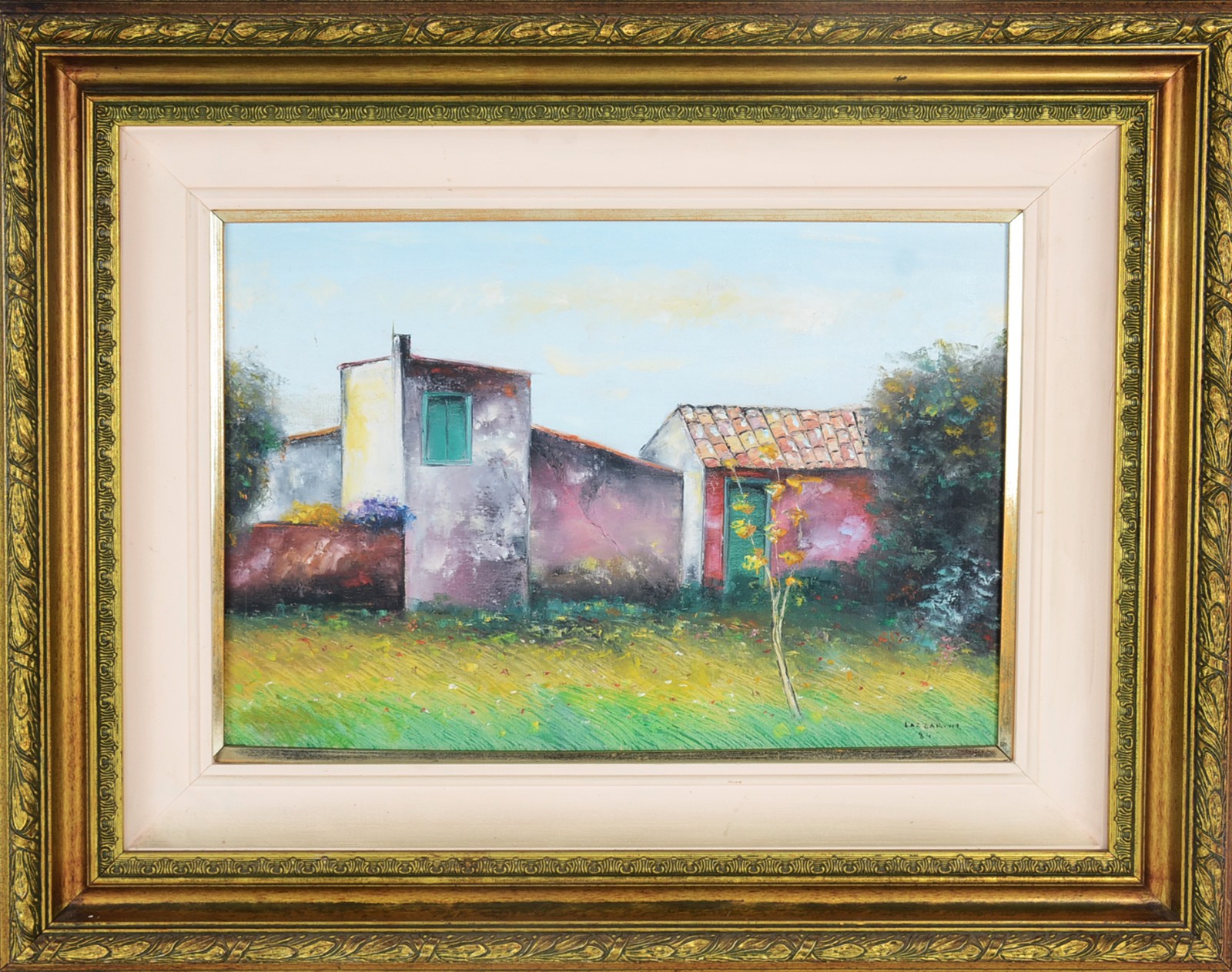  Domenico Lazzarini (1920-1987), Paisagem com casario - foto 2 de 4