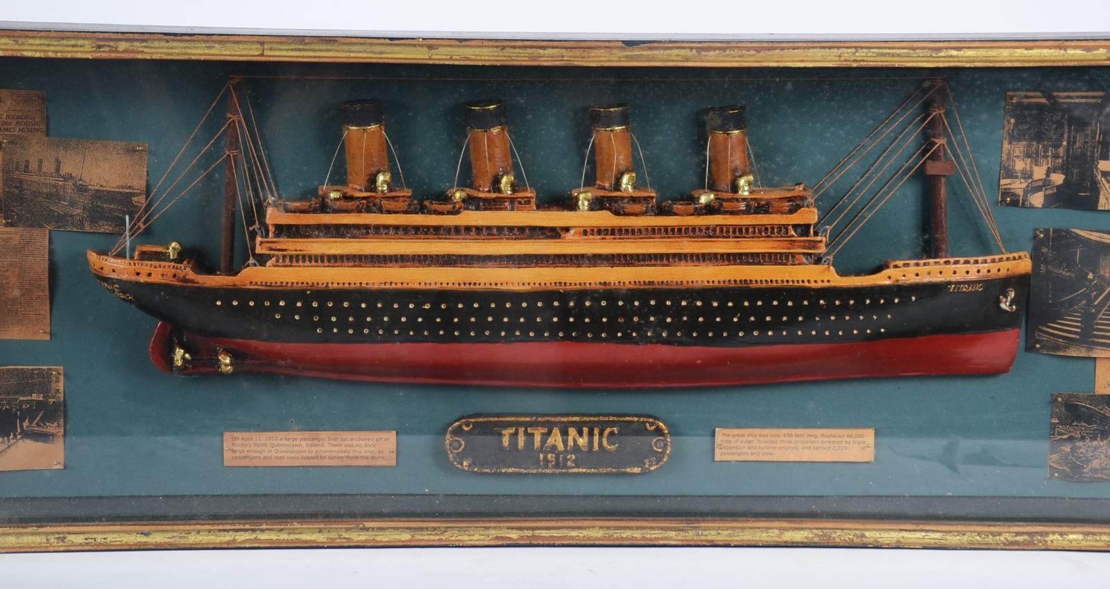Quadro decorativo representando o navio Titanic e sua história. - foto 2 de 11
