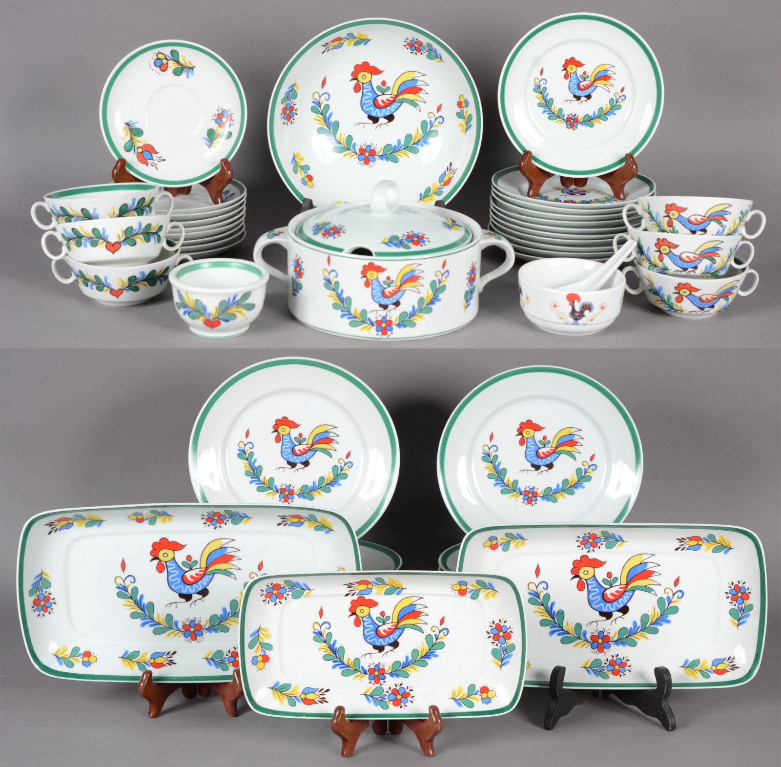 Aparelho de jantar de porcelana nacional Schmidt, na cor branca... - foto 1 de 11