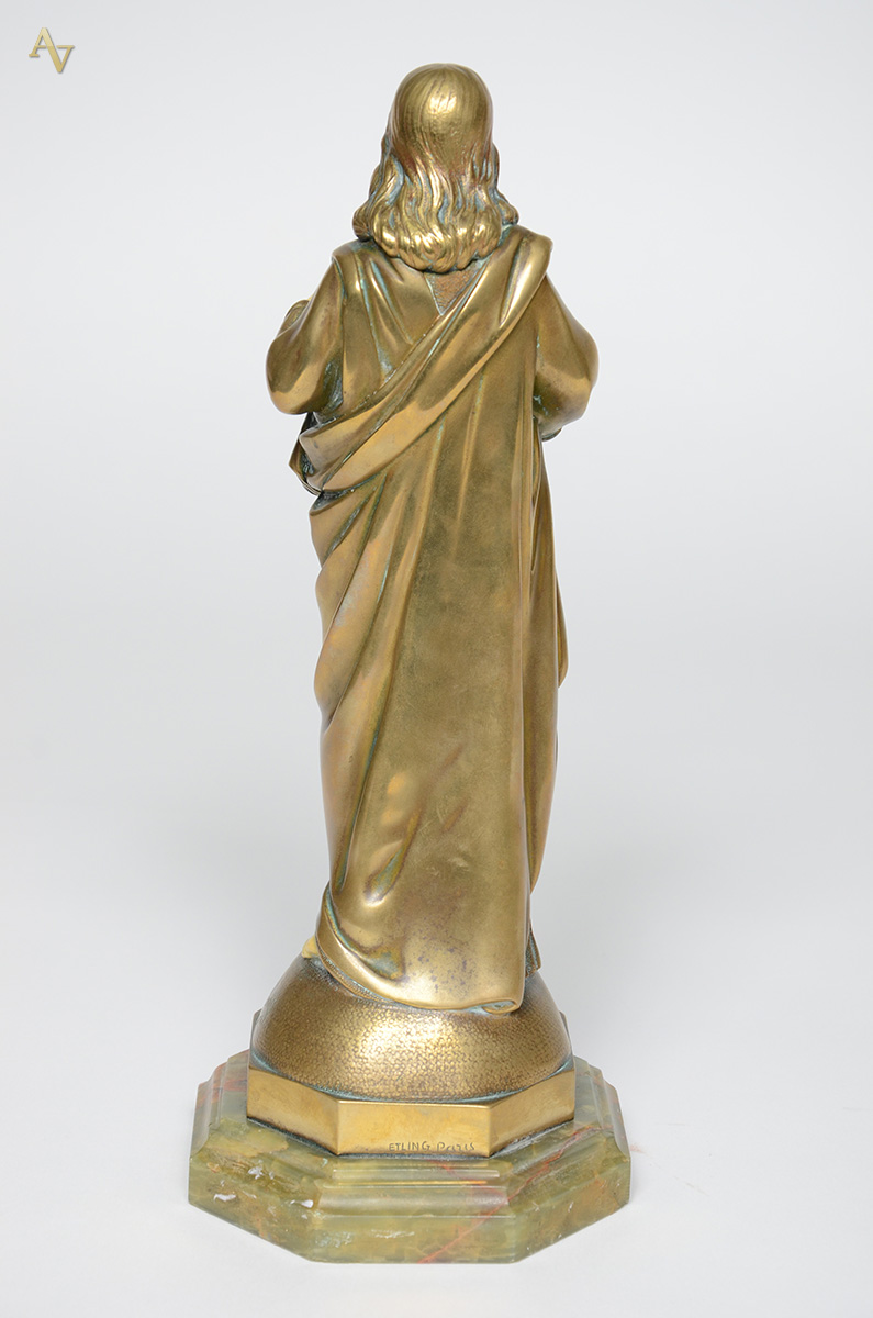ALONZO, Dominique - Estatueta de bronze e marfim, representando... - foto 2 de 2