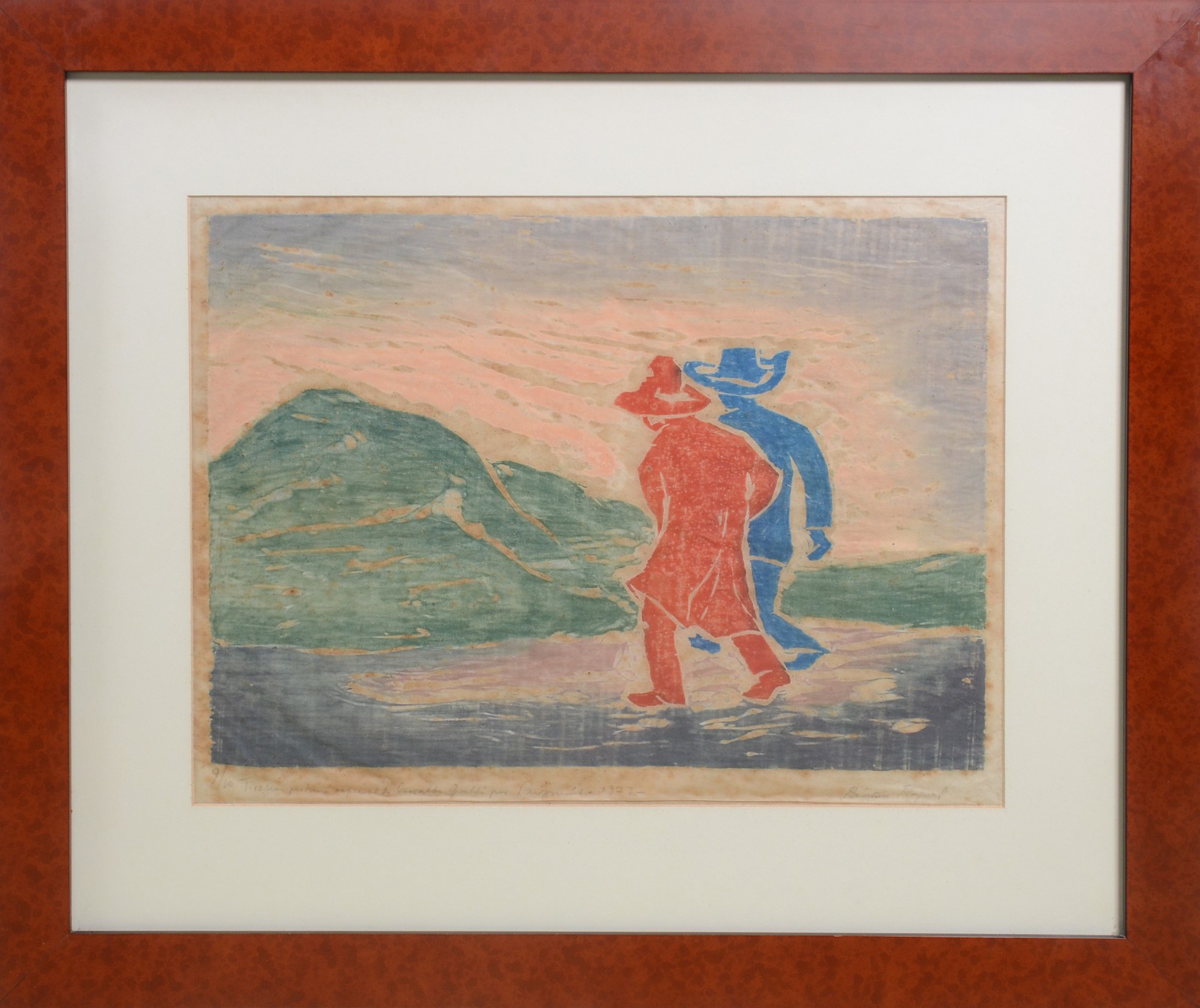 Oswaldo Goeldi (1895-1961), Figuras em vermelho e azul - foto 2 de 6