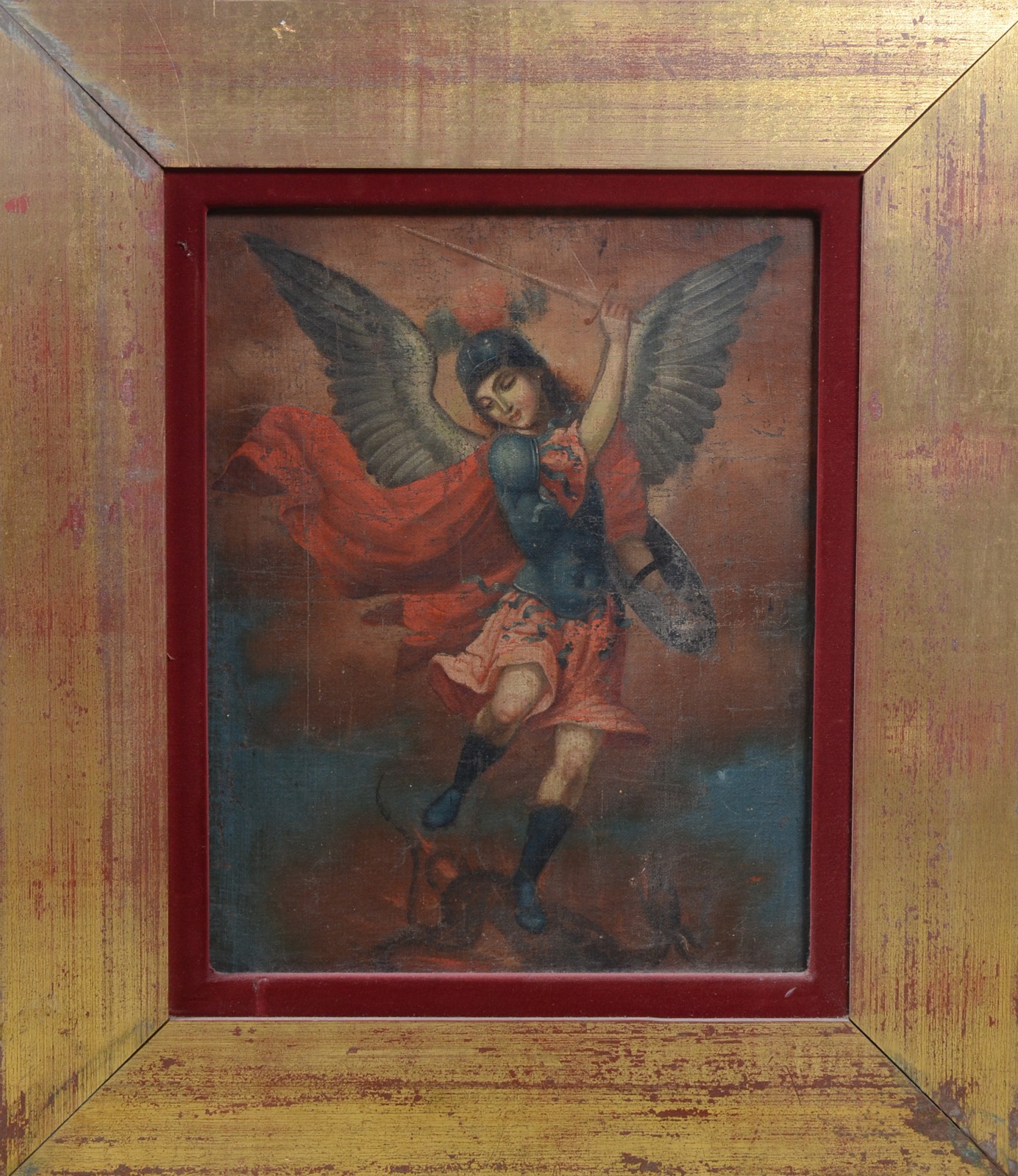 Escola Cusquenha (1538), São Miguel Arcanjo contra o dragão - foto 2 de 7