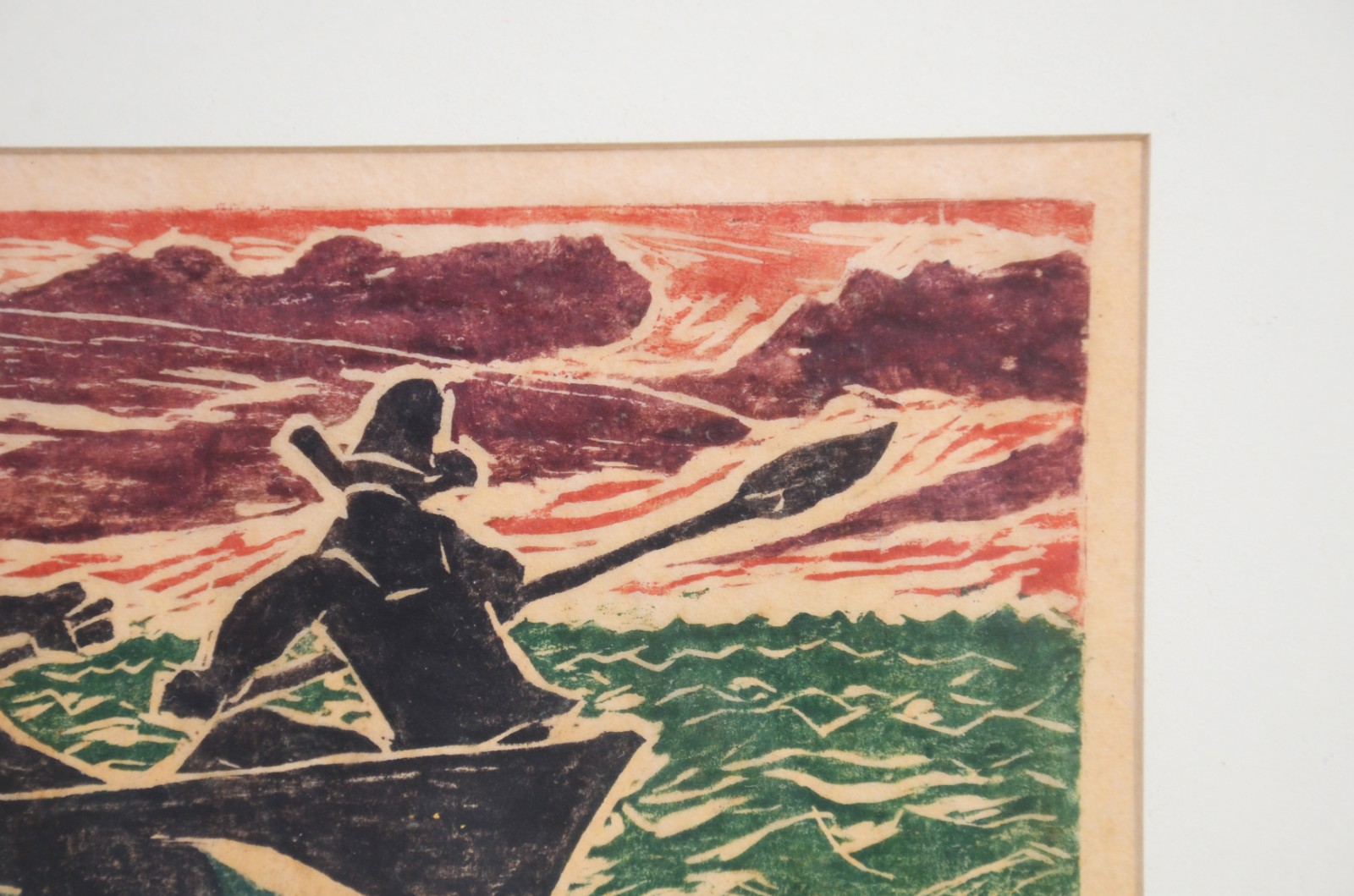 Oswaldo Goeldi (1895-1961), Pescadores no barco e tubarão - foto 3 de 5