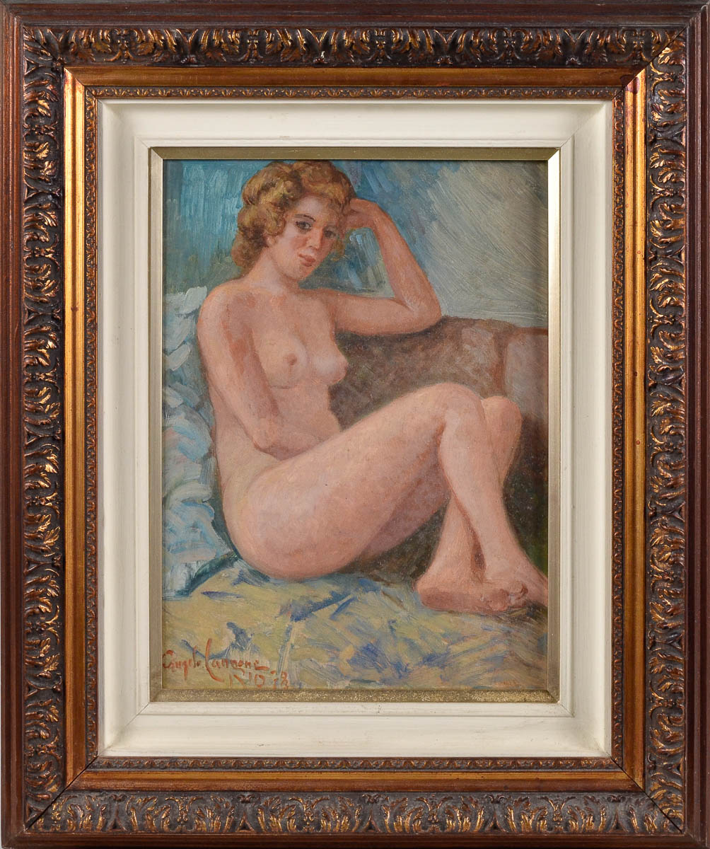 ANGELO CANNONE - Nu feminino - ose - 38 x 28.