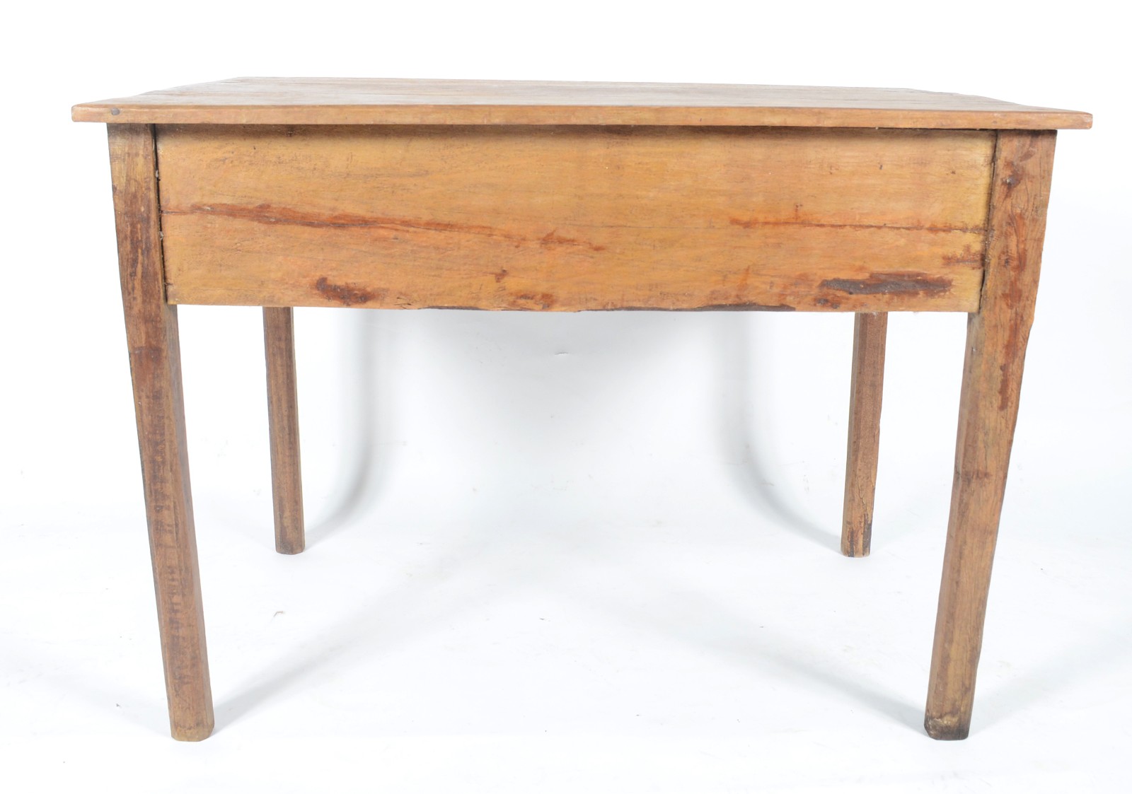Mesa com gaveta de madeira rústica, pernas retas, estilo colonial... - foto 9 de 11