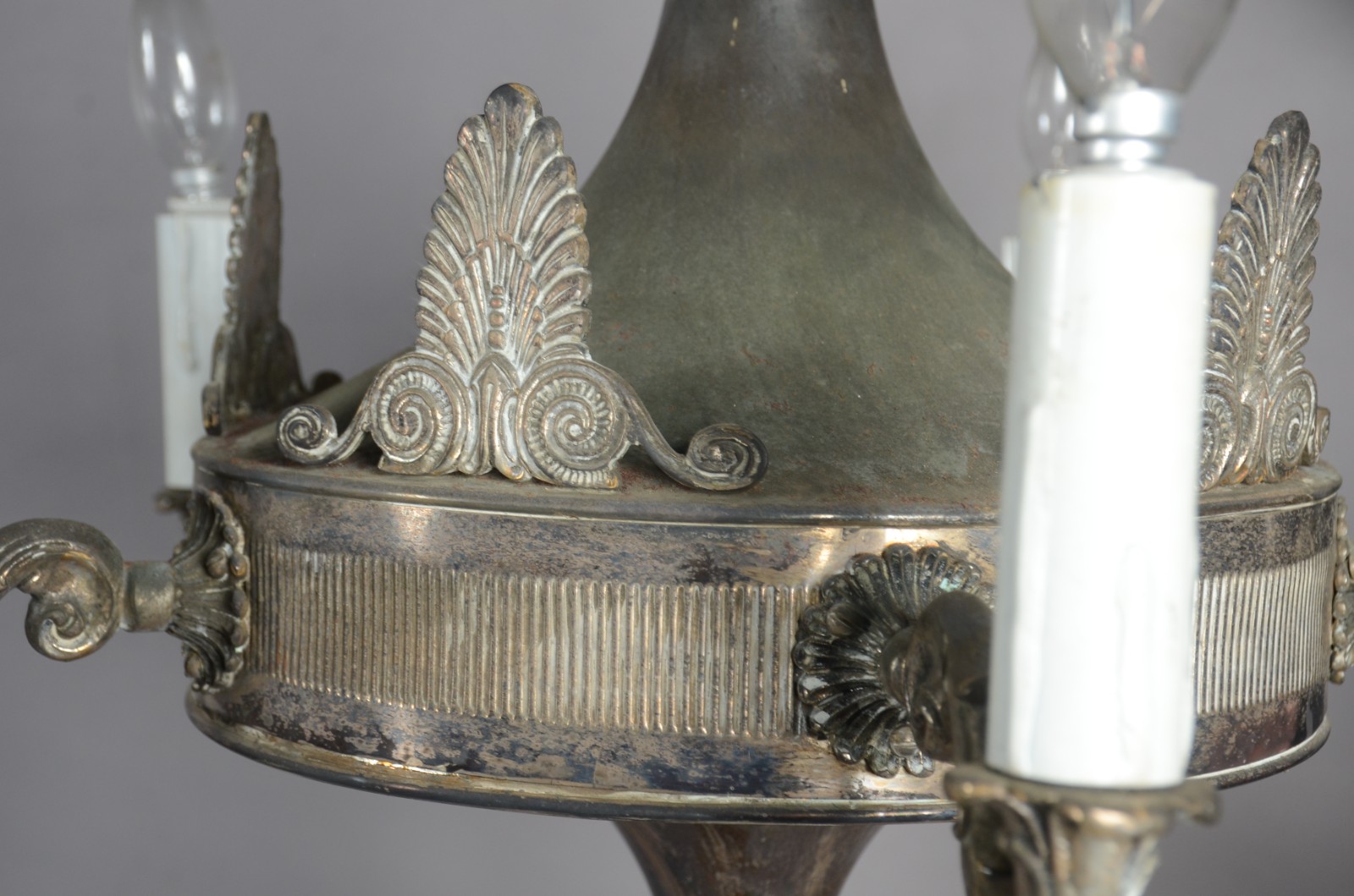 Lustre de metal para 5 luzes (metal com desgastes). - foto 3 de 4